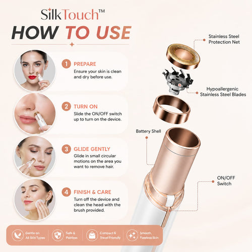 SilkTouch™️ Facial hair removal